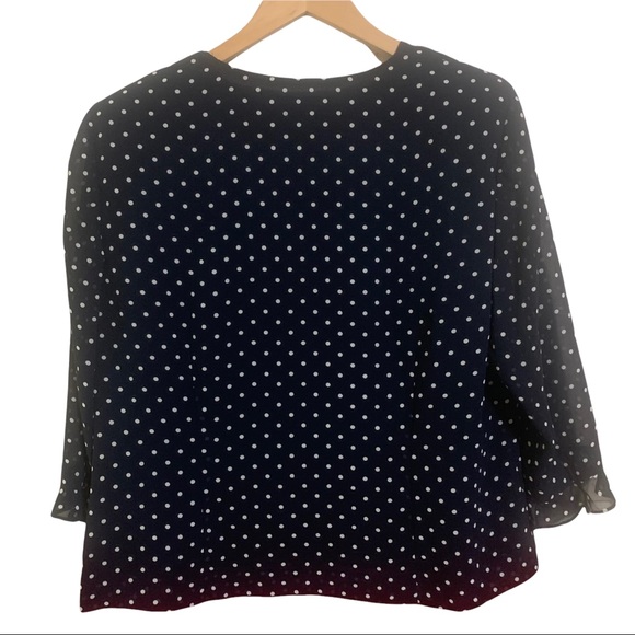 Cynthia Howie Polka Dot Business Casual Blouse 14W - Picture 3 of 5